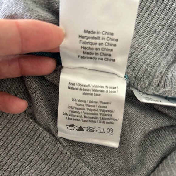 Golfino Pullover SZ6 Womens 1/4 Zip Sweater Wool Blend Gray Golf Athleisure - Picture 6 of 7